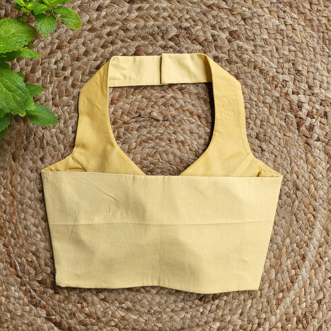 "Boho Breeze" Halter Neck Blouse Yellow