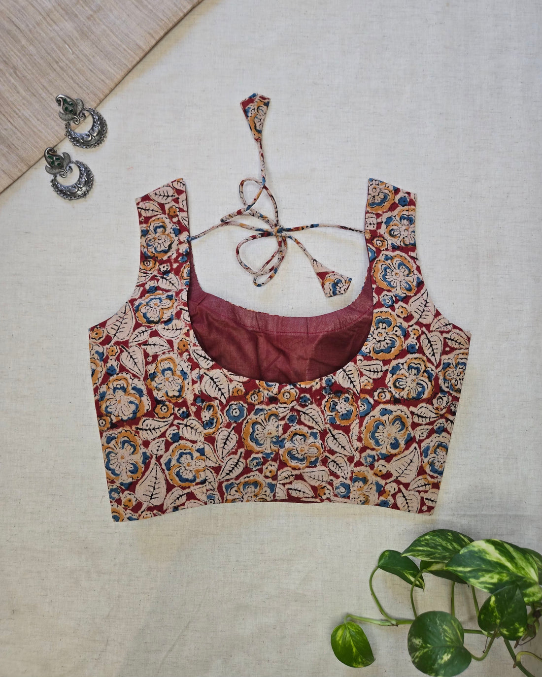 Kalakriti-Kalamkari Blouse Rust