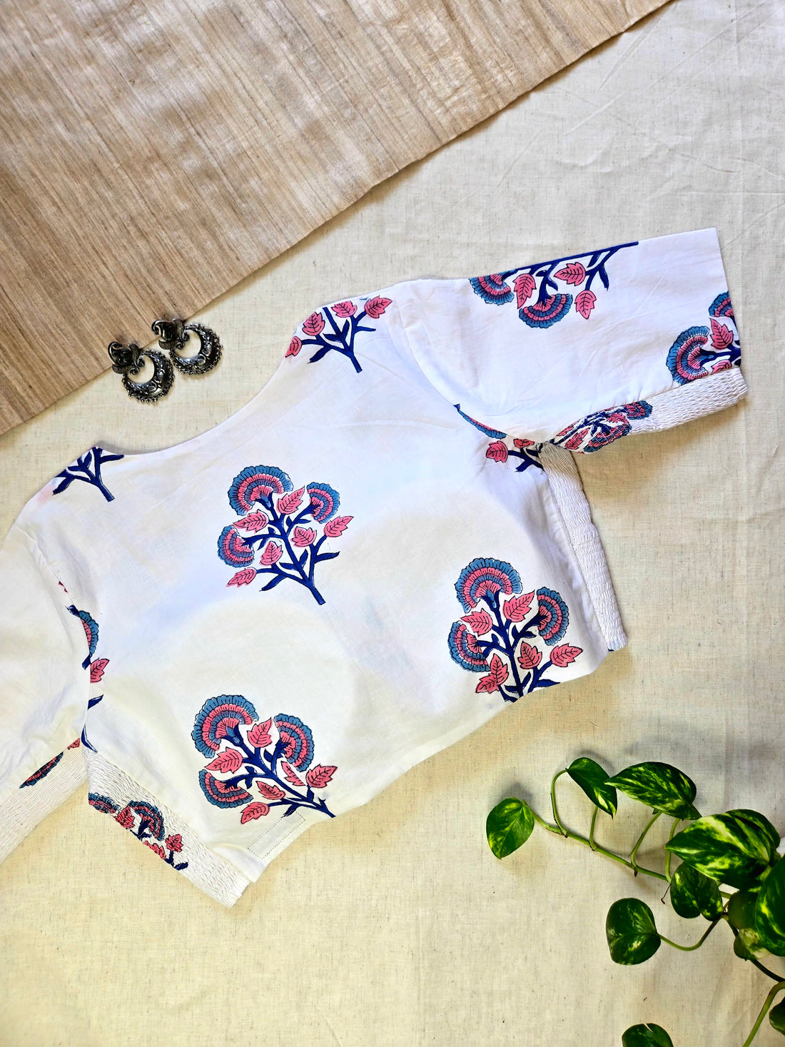 Kalakriti-  Mughal Butta Flexible Blouse Pink