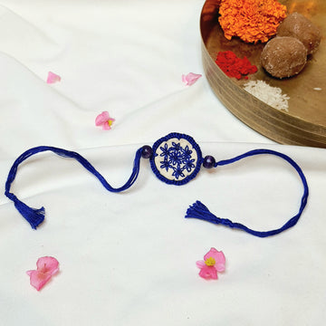 Upcyled Handmade Crotia Rakhi Blue