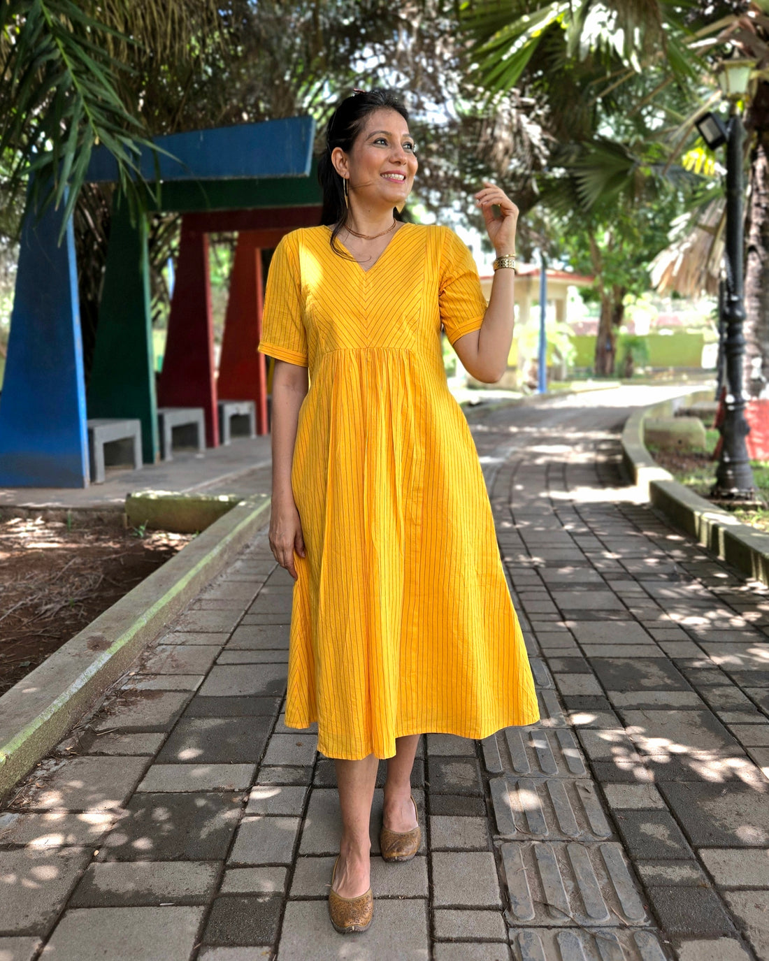 Tanabana - Handloom Dress Yellow