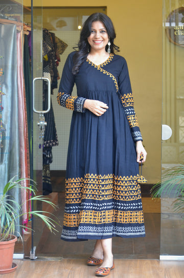 Handblock Printed Fit & Flare Dress