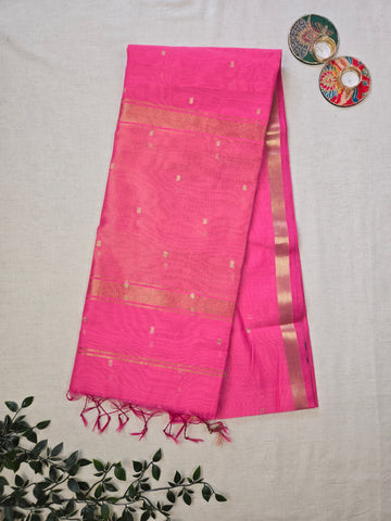 Sada  Bahar Cotton Silk Saree - Light Pink