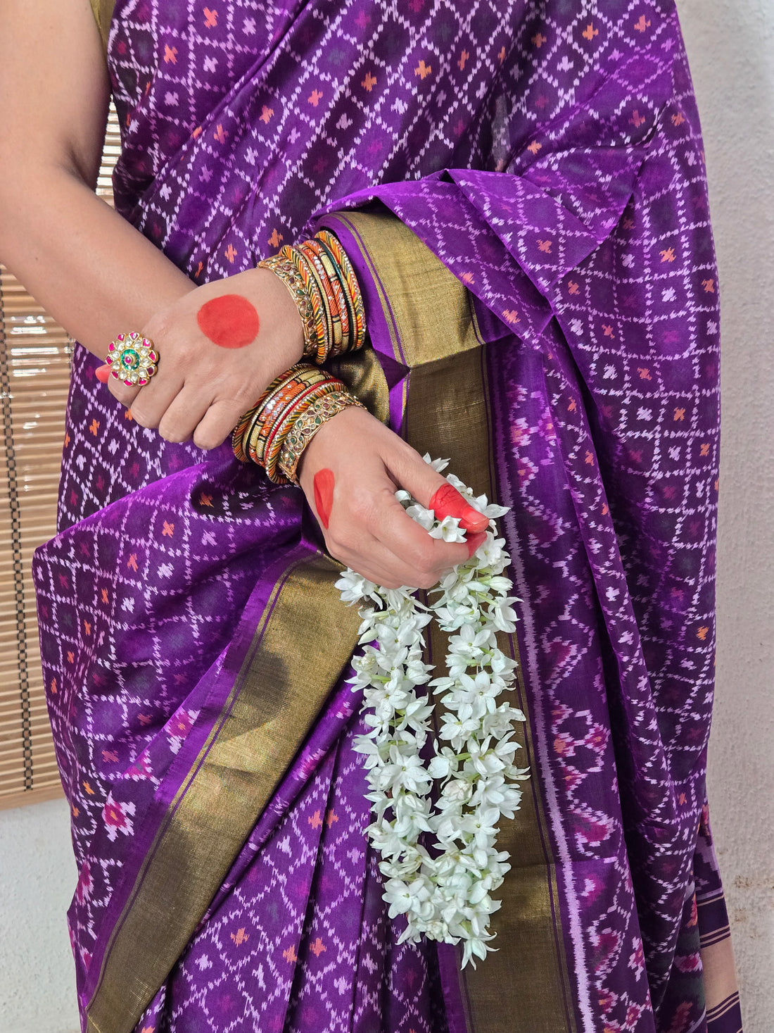 Handloom Rajkot Patola Saree- Purple