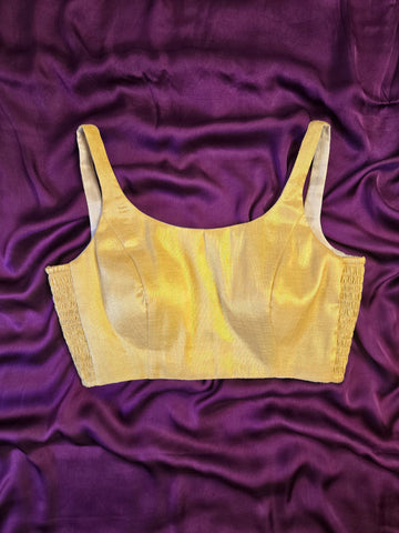 Hum Tum Reversible Blouse-Golden & Silver