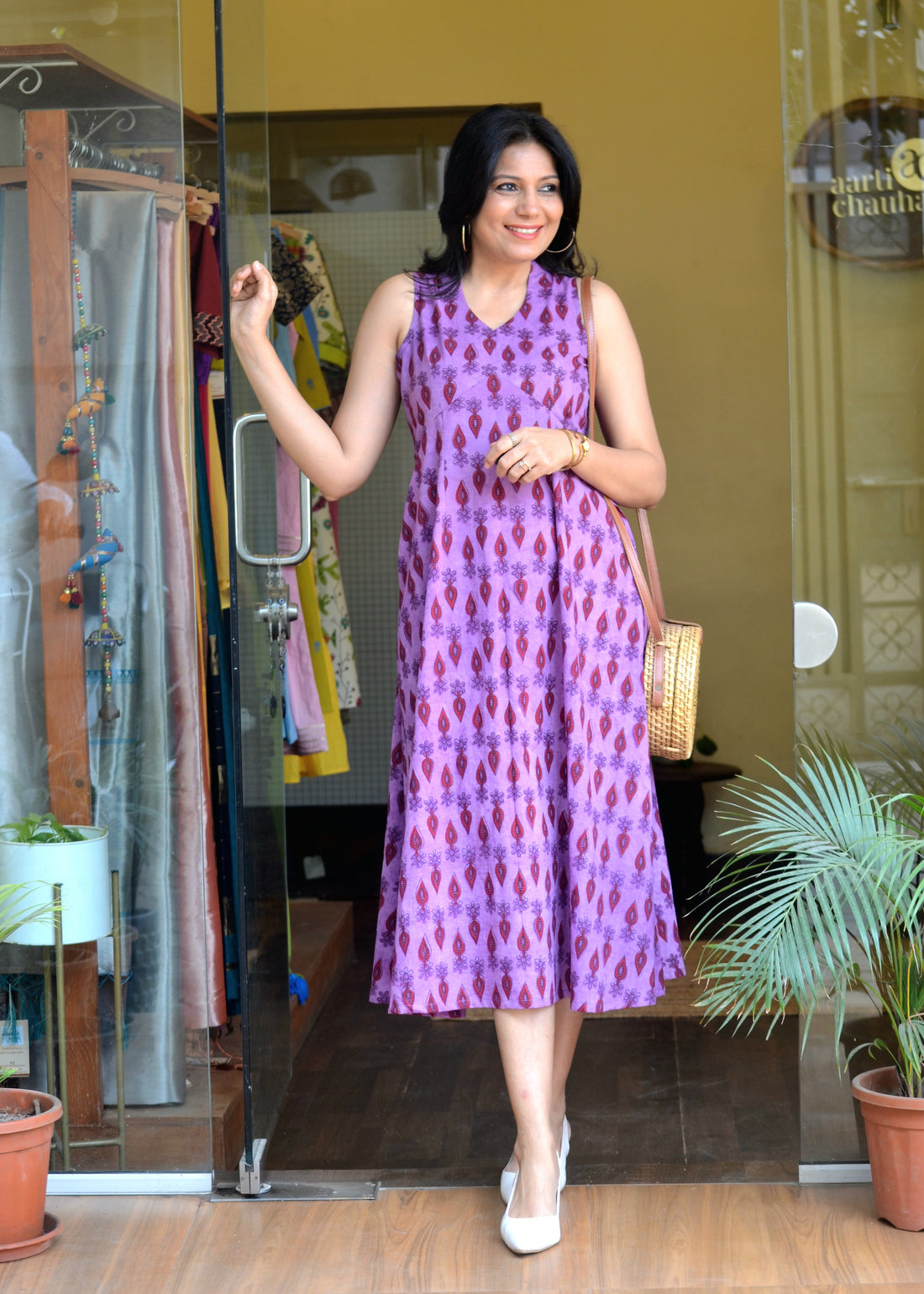 Irish Brauty-Block Printed Empire Dress