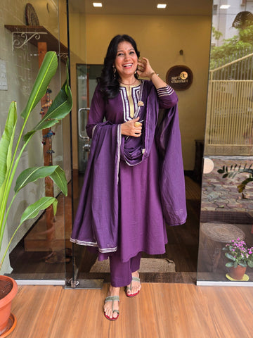 Bandhan Co-ord Set - Purple