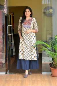 Bagru Print Kali Kurti