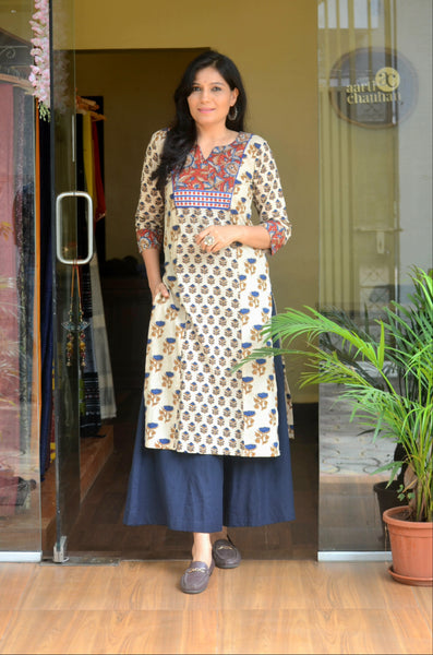 Bagru Print Kali Kurti