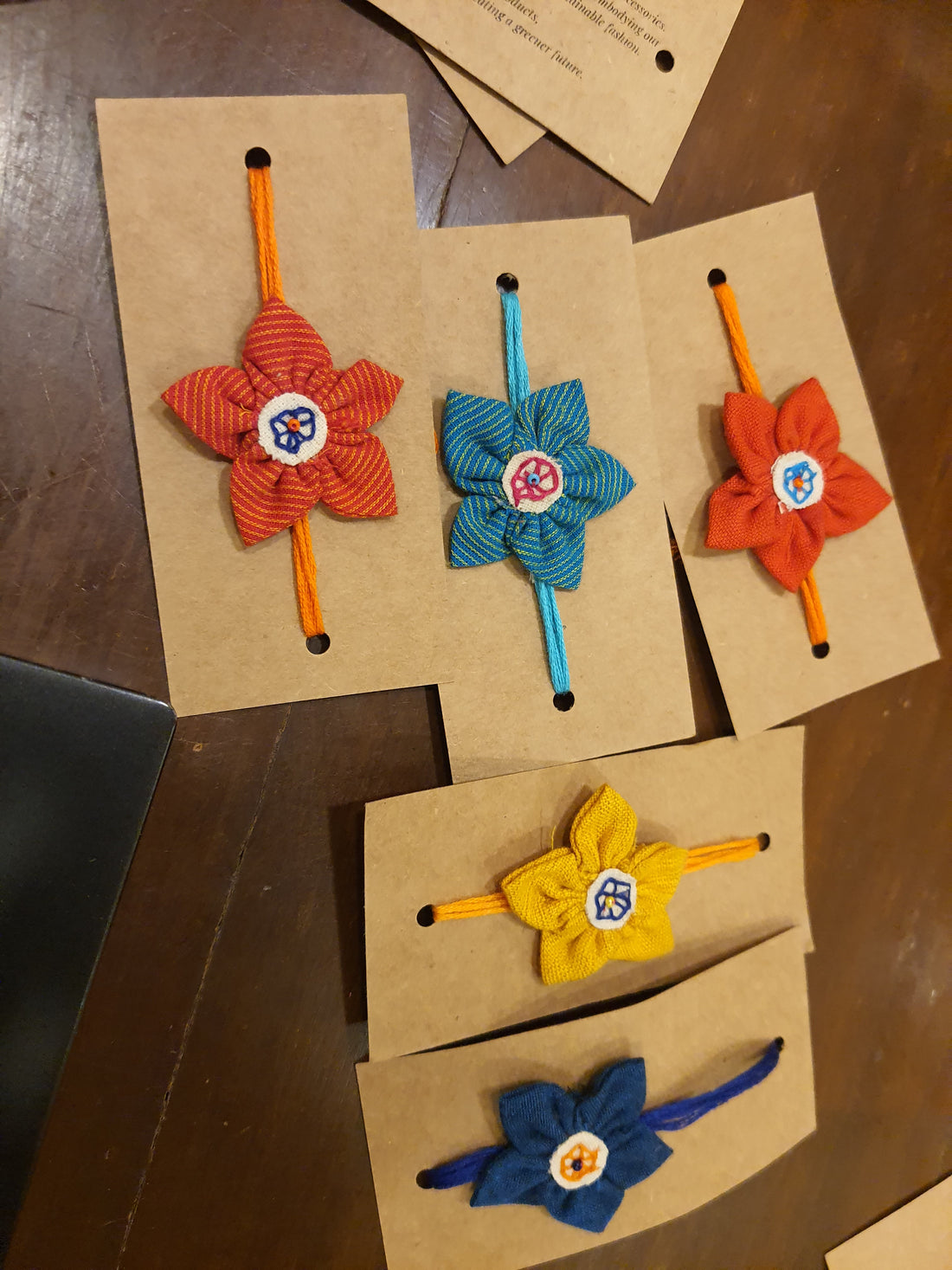 Upcyled Handmade Rakhi Dark Orange