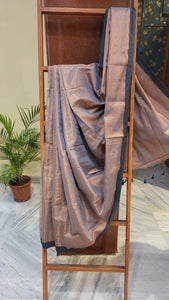 Mul Tissue Saree-Grey Copper