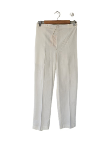 "Sukoon"Cotton Trousers - White