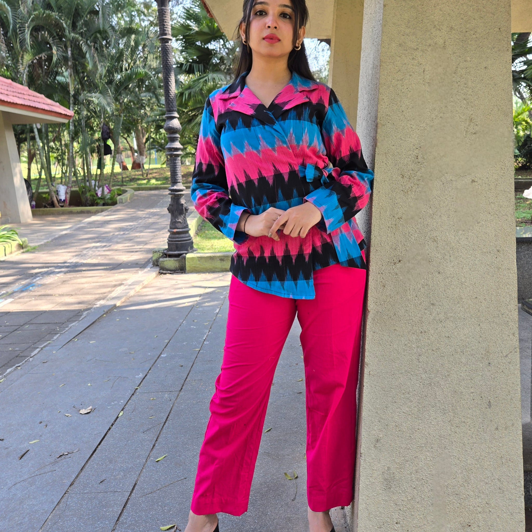 Handwoven Ikkat Coords-Pink