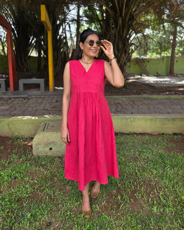 Tanabana - Handloom Dress Pink