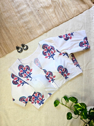 Kalakriti-  Mughal Butta Flexible Blouse Pink