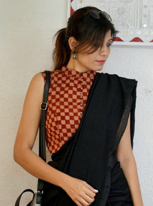 Maroon Chokdi Blouse - Label Aarti Chauhan