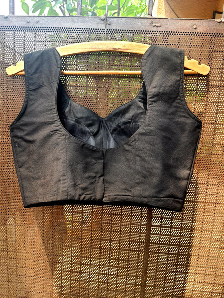 Black Sleeveless Blouse - Label Aarti Chauhan