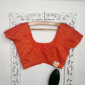 Orange Cotton Silk Blouse - Label Aarti Chauhan