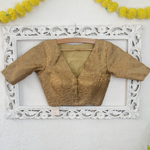 Golden Brocade Blouse - Label Aarti Chauhan