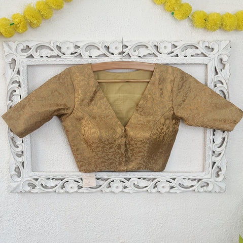 Golden Brocade Blouse - Label Aarti Chauhan