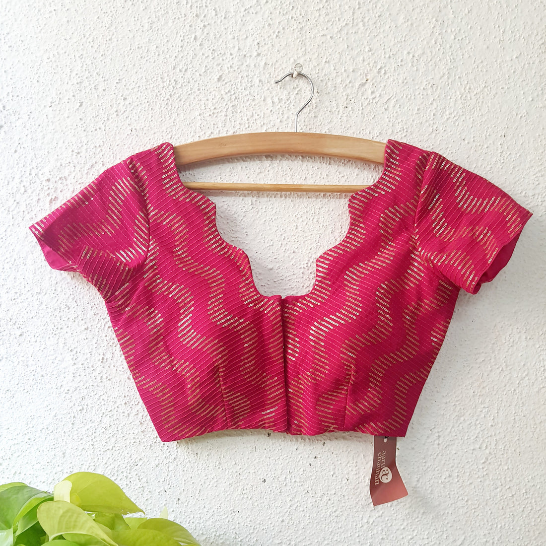 Chamki- Pink Sequin Blouse