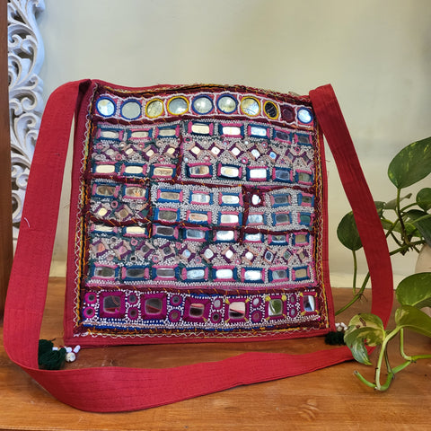 Vintage Kutchi Mirror Embroidered Handbag 5