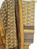 Maheshwari Silk Hand Blocked Printed Suit Fabric2 - Label Aarti Chauhan