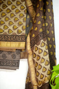 Maheshwari Silk Hand Blocked Printed Suit Fabric6 - Label Aarti Chauhan