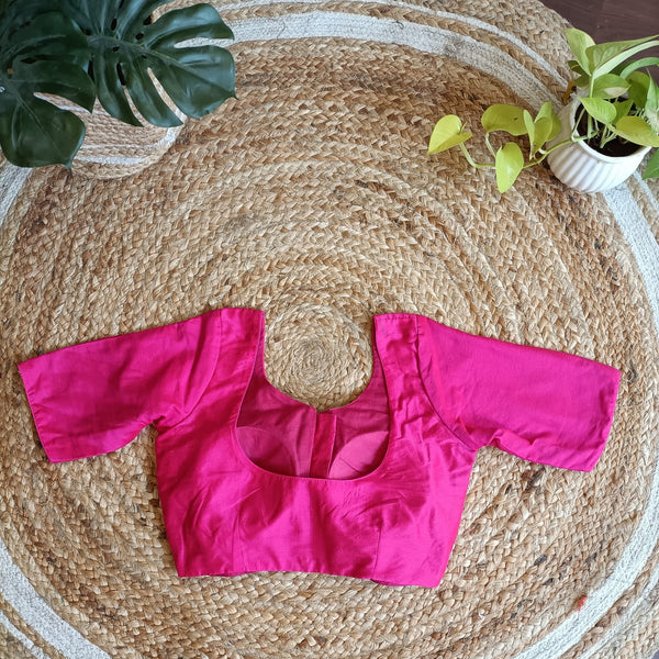 Kora'-Cotton Silk Blouse-Pink