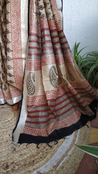 Cotton Linen Block Printed Saree26