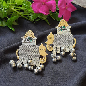 Silver look alike earrings - Label Aarti Chauhan