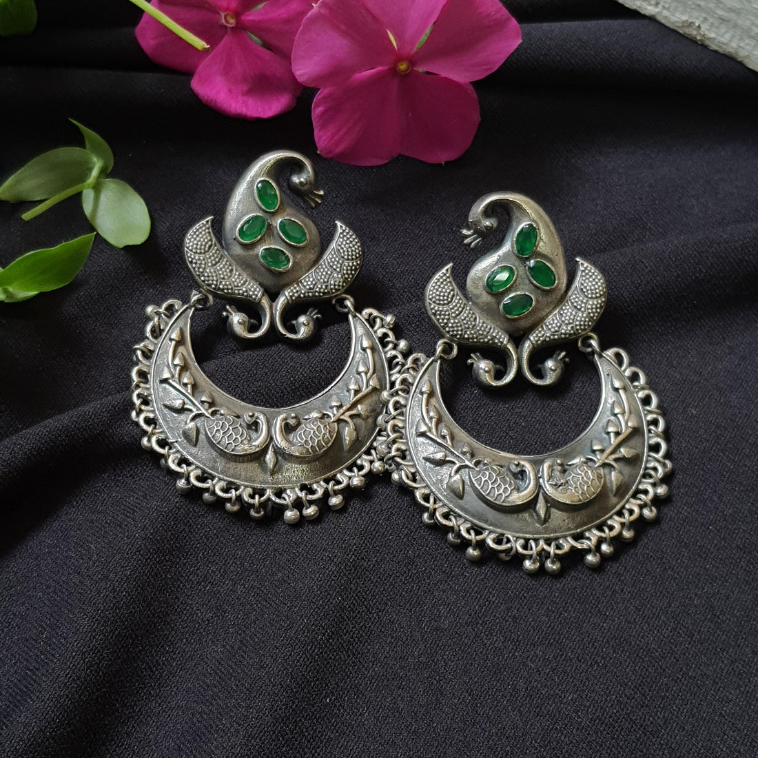 Silver look alike earrings - Label Aarti Chauhan